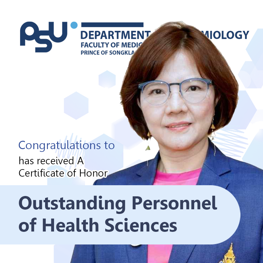 Prof.Tippawan Liabsuetrakul has received A Certificate of Honor Outstanding Personnel of Health Sciences 2023